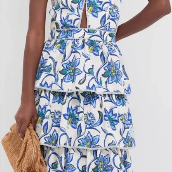 HUNTER BELL Blue and White Floral Maxi Dress - Picture 2 of 3